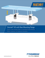 THOMSON HD WITH REAR MOUNTING CATALOG ELECTRAK HD SERIES: IDEAL FOR AUTOMATED GUIDED VEHICLES, MOBILE EQUIPMENT & INDUSTRIAL AUTOMATION